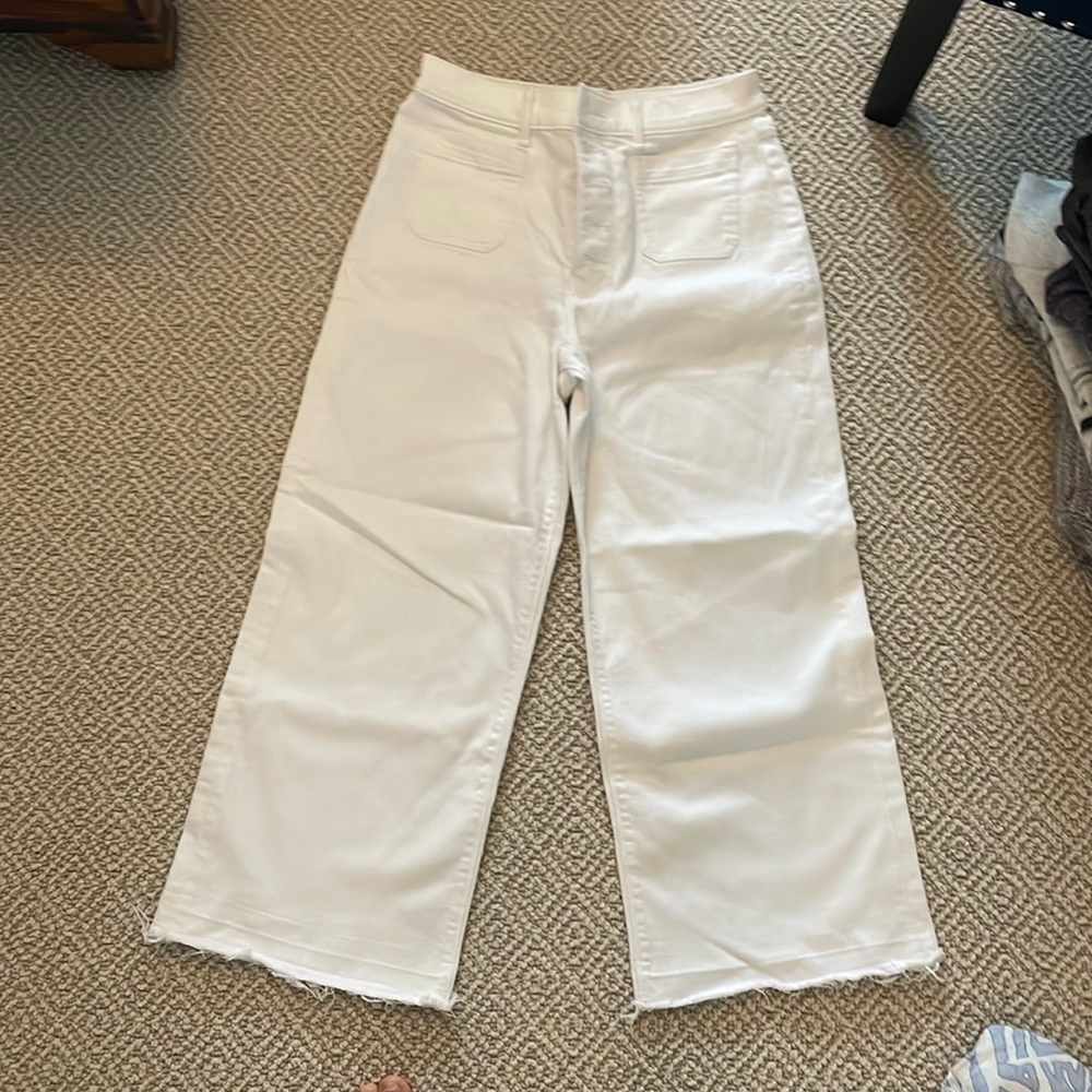 NEVER WORN! Express white high rise flare jeans